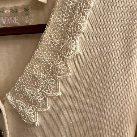 VIVRE~ HEAVY CROPPED~-BLOUSE/SWEATER~M - Picture 5 of 9